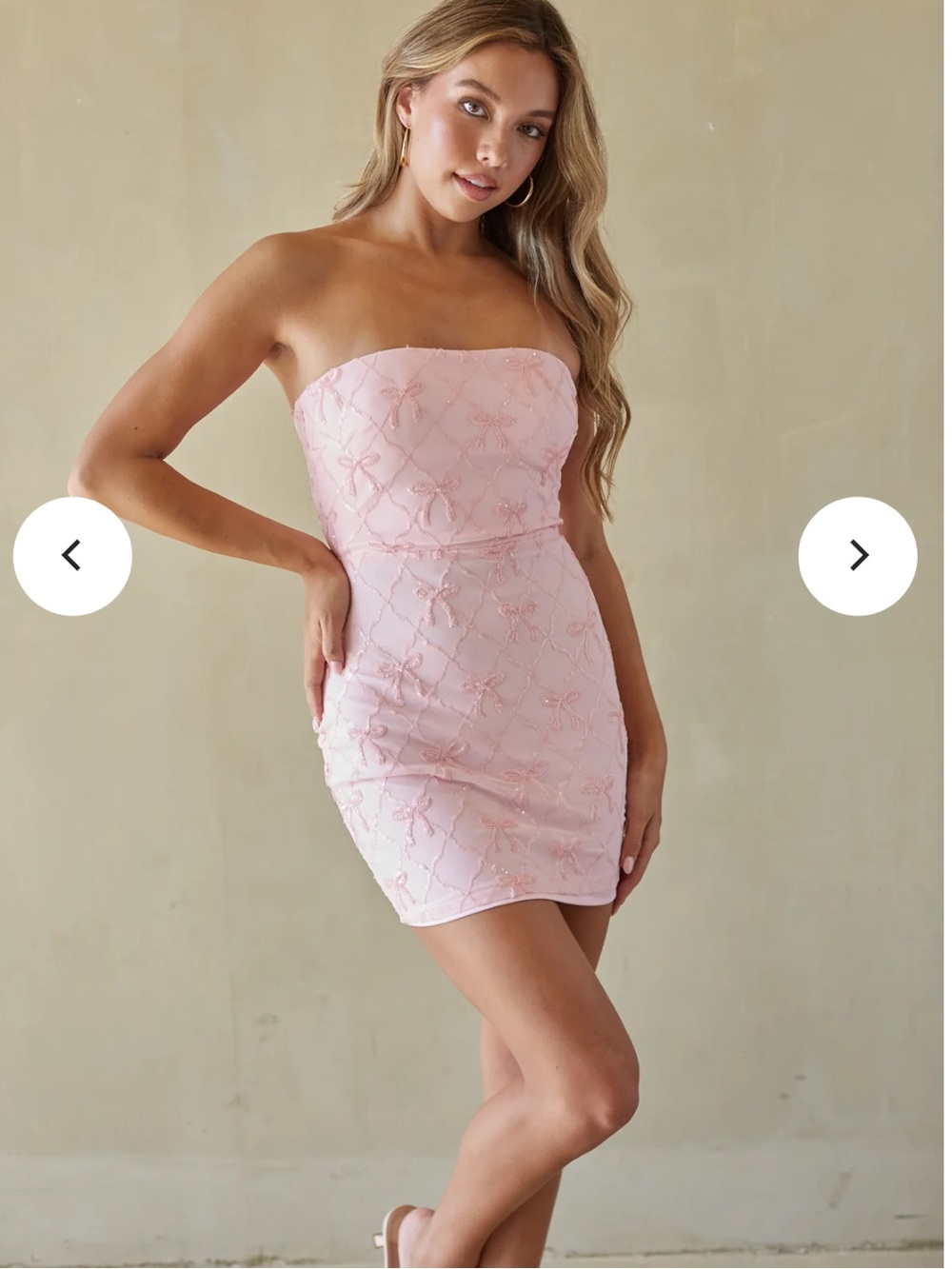 AMERICAN THREADS Pink Mila Coquette Sequin Mini Dress Size Small